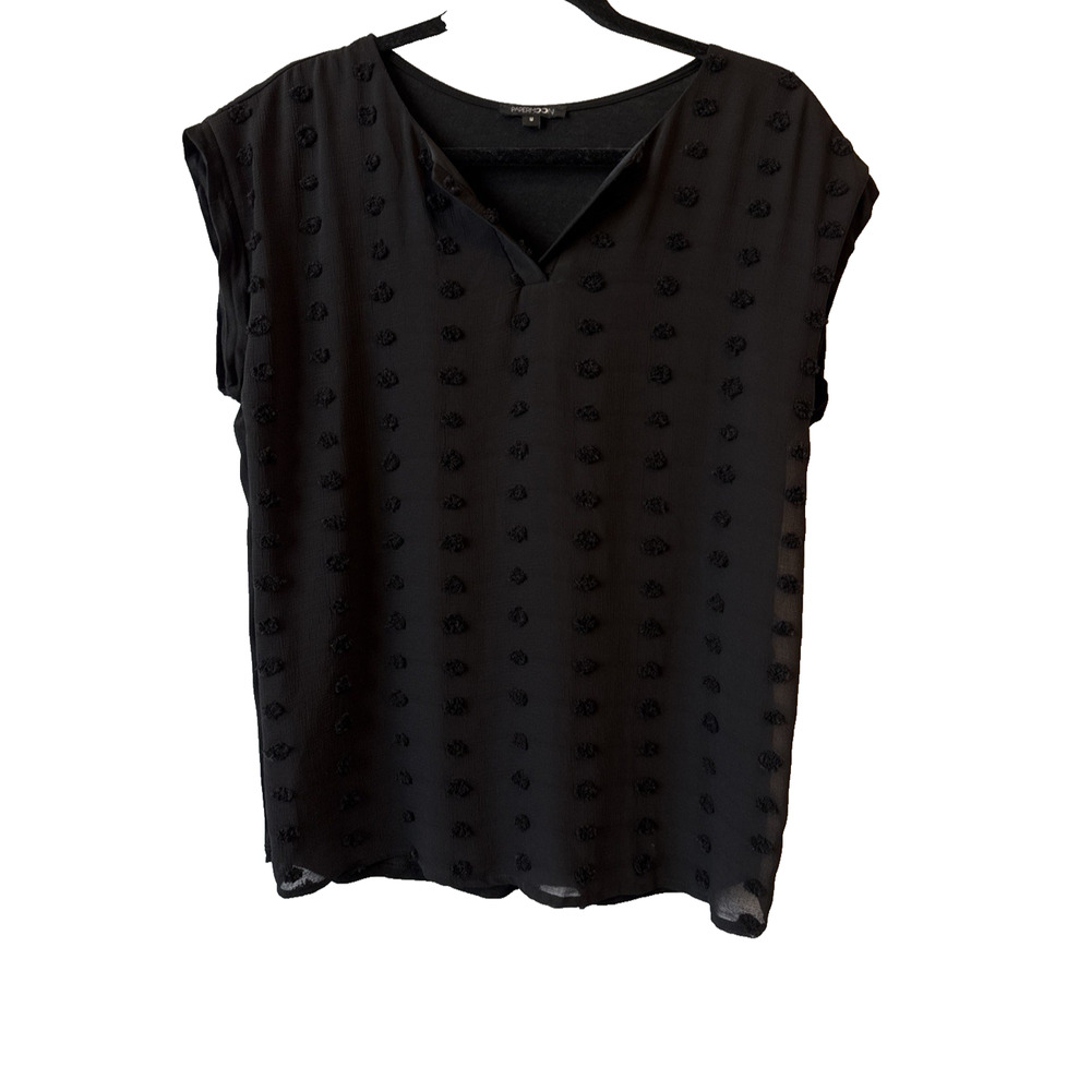 Papermoon Reece Women’s M Whimsigoth Textured Popcorn Dot Blouse Boho Chic